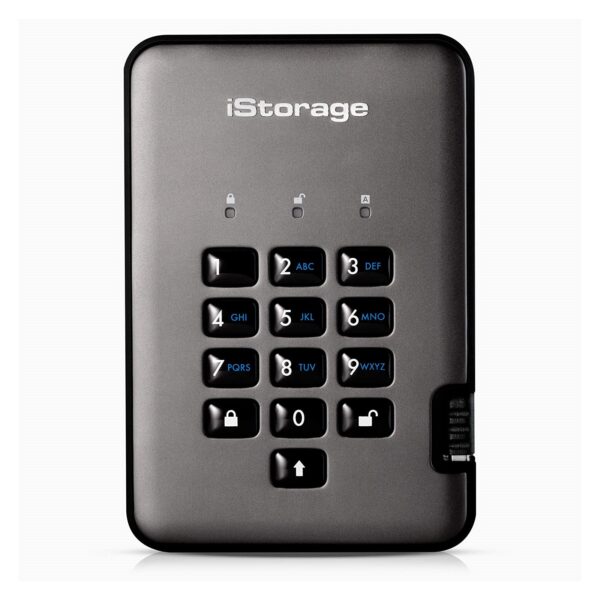 8TB iStorage diskAshur Pro2 Desktop External Solid State Drive - USB 3.2 Gen 1